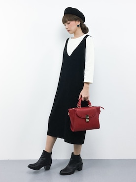 「NOMBRE IMPAIR（ノンブルアンペール）のアイテム（Tシャツ/カットソー）」を使った、ayumi  sato さん（レディース・155cm）の秋コーディネート
