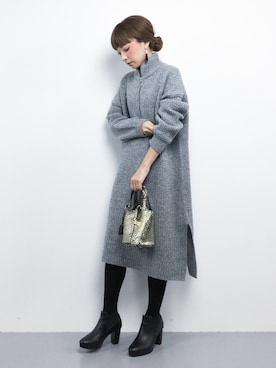 Jeanasis ジーナシス の フロントzipニットワンピース ワンピース Wear