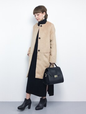 「clear（クリア）のアイテム（ノーカラージャケット）」を使った、ayumi  sato さん（レディース・155cm）の秋コーディネート