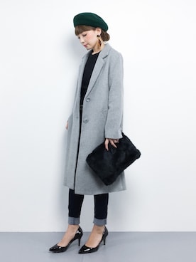 「BLISS POINT（ブリスポイント）のアイテム（帽子）」を使った、ayumi  sato さん（レディース・155cm）の秋コーディネート