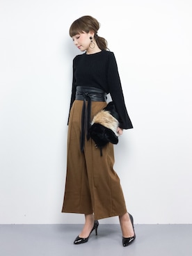 ayumi  sato さん（レディース・155cm）の冬コーディネート