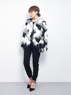 「ANAP（アナップ）のアイテム（その他アウター）」を使った、ayumi  sato さん（レディース・155cm）の冬コーディネート