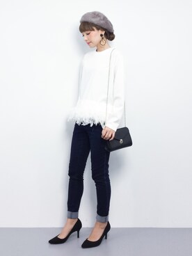 ayumi  sato さん（レディース・155cm）の冬コーディネート