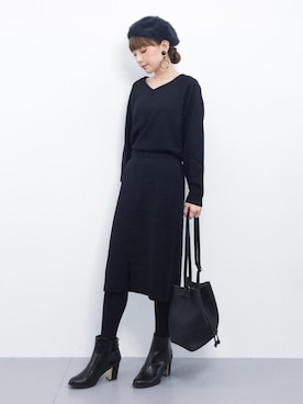 ayumi  sato さん（レディース・155cm）の冬コーディネート