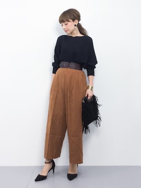 ayumi  sato さん（レディース・155cm）の冬コーディネート