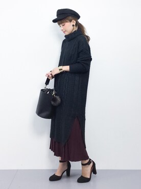 ayumi  sato さん（レディース・155cm）の冬コーディネート