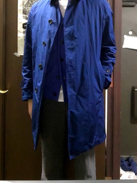 「アイテム（ステンカラーコート）」を使った、Ryo.2さん（メンズ・180cm・10代）の春コーディネート