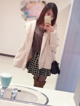 「Jのアイテム」を使った、齊魏さん（レディース・158cm）の冬コーディネート