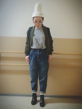 「子どもとお出かけ」｜matsucoさん（レディース・151cm）の冬コーディネート