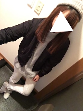 「アイテム（MA-1）」を使った、saki.さん（レディース・164cm・20代）の秋コーディネート