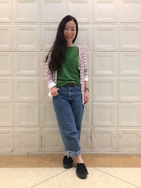 「Hanes」｜「アイテム（アクセサリー）」を使った、マミッコさん（レディース・152cm）の夏コーディネート