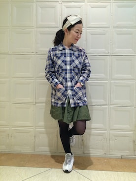 「BEAMS」｜「アイテム（ヘアアクセサリー）」を使った、マミッコさん（レディース・152cm）の秋コーディネート