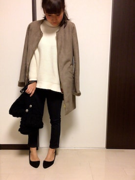 「URBAN RESEARCH Sonny Label（アーバンリサーチサニーレーベル）のアイテム（ムートンコート）」を使った、Taiyou（たいよう）さん（レディース・154cm）の秋コーディネート