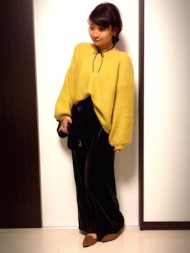 「GRANDEDGE（グランドエッジ）のアイテム」を使った、Taiyou（たいよう）さん（レディース・154cm）の秋コーディネート