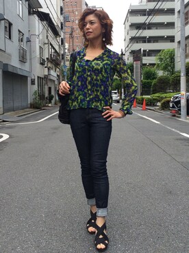 「MONKI」｜Motoko Hana Tanakaさん（レディース・162cm）の夏コーディネート