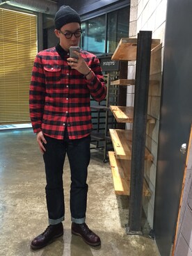 「BRIXTON（ブリクストン）のアイテム（その他アウター）」を使った、Kinam Kimさん（メンズ・182cm）の秋コーディネート