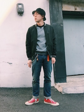「アイテム（その他アウター）」を使った、Kinam Kimさん（メンズ・183cm・20代）の春コーディネート