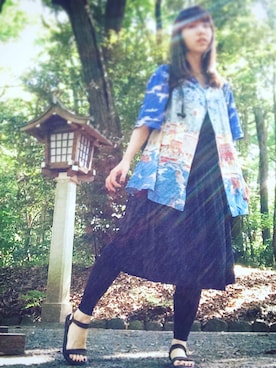 「sanuk（サヌーク）のアイテム（サンダル）」を使った、harukiさん（レディース・158cm）の夏コーディネート