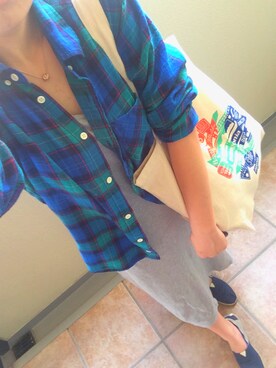 「patagonia」｜「アイテム（モカシン/デッキシューズ）」を使った、NAGISAさん（レディース・164cm）の夏コーディネート