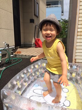 「bakker（バッカー）のアイテム」を使った、mahoさん（キッズ・90cm）の夏コーディネート