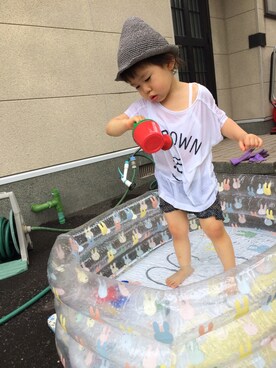 「bakker（バッカー）のアイテム」を使った、mahoさん（キッズ・90cm）の夏コーディネート