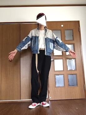 「KANGOL（カンゴール）のアイテム（ニットキャップ/ビーニー）」を使った、しろ。さん（メンズ・178cm）の秋コーディネート