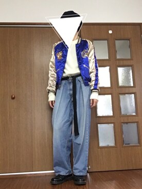 「東洋エンタープライズ（トーヨーエンタープライズ）のアイテム（ブルゾン）」を使った、しろ。さん（メンズ・178cm）の秋コーディネート