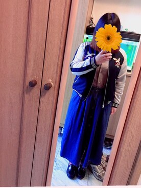 「Right-on（ライトオン）のアイテム（ブルゾン）」を使った、kanaeさん（レディース・158cm）の春コーディネート