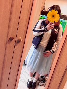 「Right-on（ライトオン）のアイテム（ブルゾン）」を使った、kanaeさん（レディース・158cm）の春コーディネート