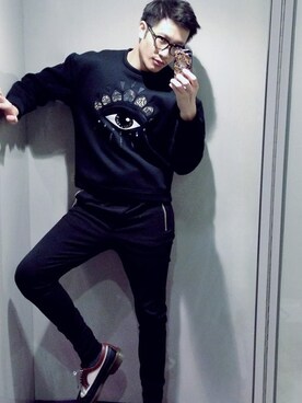 「KENZO」｜「アイテム（その他トップス）」を使った、ollieさん（メンズ・182cm）の夏コーディネート