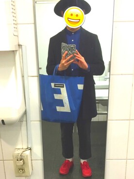 「GLOBAL WORK（グローバルワーク）のフェルトロングブリムハット/705078（ハット）」を使った、らるふさん（メンズ・173cm）の春コーディネート