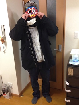 「DEVILOCK（デビロック）のアイテム（トップス）」を使った、taro~さん（メンズ・174cm）の冬コーディネート