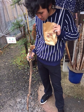 「MR.GENTLEMAN（ミスタージェントルマン）のアイテム（ニット/セーター）」を使った、taro~さん（メンズ・174cm）の秋コーディネート