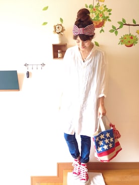 「Factor=（ファクターイコール）のアイテム（ヘアアクセサリー）」を使った、chimochiiさん（レディース・152cm）の夏コーディネート