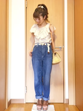 「CeLL（セル）のアイテム（アクセサリー）」を使った、chimochiiさん（レディース・152cm）の夏コーディネート