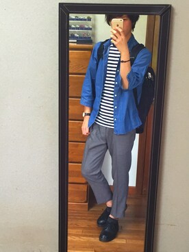 「Dr. Martens（ドクターマーチン）のDr.Martens (ドクターマーチン)/1461 3EYE GIBSON SHOES（その他シューズ）」を使った、あしゅんさん（メンズ・172cm）の春コーディネート