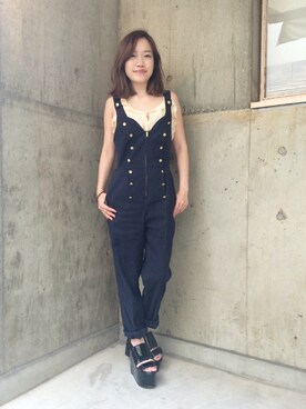 「Sretsis（スレッシス）のアイテム（つなぎ/オールインワン）」を使った、HIROKO SEKIさん（レディース・153cm）の春コーディネート