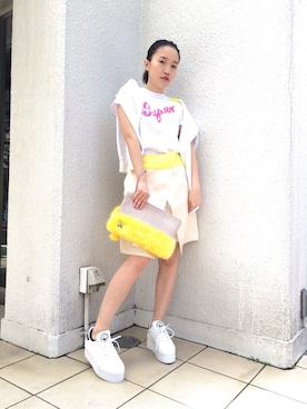 「grapevine by k3（グレープバインバイケースリー）のアイテム（バッグ）」を使った、HIROKO SEKIさん（レディース・153cm）の春コーディネート