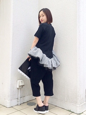 「grapevine by k3（グレープバインバイケースリー）のアイテム（バッグ）」を使った、HIROKO SEKIさん（レディース・153cm）の春コーディネート