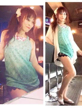 「H&M（エイチ・アンド・エム）のアイテム（パンプス）」を使った、冬野二葉さん（メンズ・168cm）の夏コーディネート