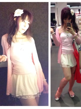 「アイテム（キャミソール）」を使った、冬野二葉さん（メンズ・168cm）の夏コーディネート