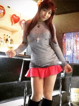 「アイテム（スカート）」を使った、冬野二葉さん（メンズ・168cm）の冬コーディネート
