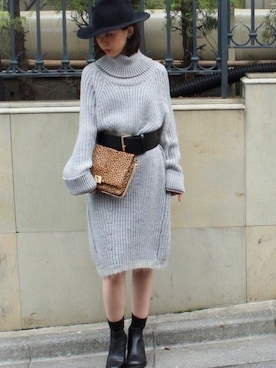 「NINE（ナイン）のアイテム」を使った、NINE    STAFFさん（レディース・158cm）の秋コーディネート