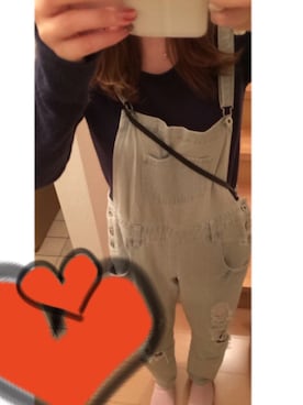 「GRL（グレイル）のアイテム（つなぎ/オールインワン）」を使った、morin7さん（レディース・158cm）の秋コーディネート