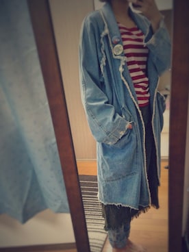 「WR（ダブルアール）のアイテム」を使った、ニャンさん（レディース・164cm）の春コーディネート