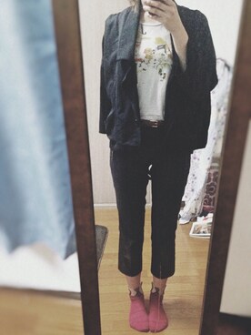 「STRAWBERRY-FIELDS（ストロベリーフィールズ）のアイテム（パンツ）」を使った、ニャンさん（レディース・164cm）の夏コーディネート