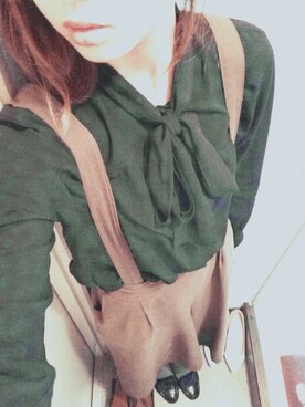 「ボウタイ」｜ニャンさん（レディース・164cm）の秋コーディネート