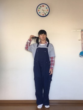 「青文字系」｜「アイテム（サロペット/オーバーオール）」を使った、よしだ あかりさん（レディース・160cm）の春コーディネート