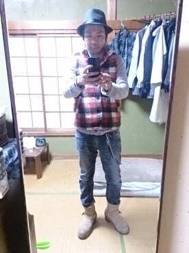「アイテム（その他アウター）」を使った、ハイブリさん（メンズ・172cm・30代）の冬コーディネート