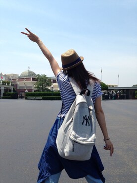 「UNIQLO（ユニクロ）のデニムシャツ（シャツ/ブラウス、ブルー系）」を使った、kayooonさん（レディース・160cm）の夏コーディネート